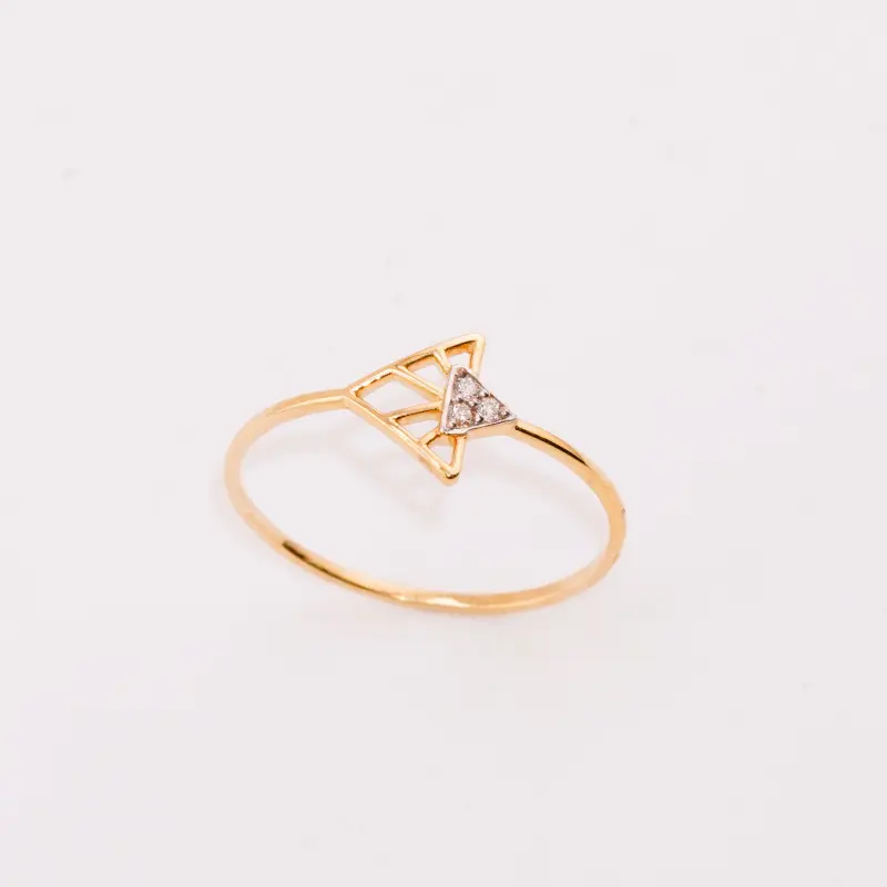 GEOMETRIC PRISM STACKABLE RING