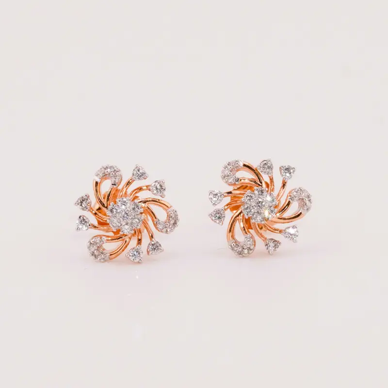 ROSE GOLD STELLAR BLOOM STUDS