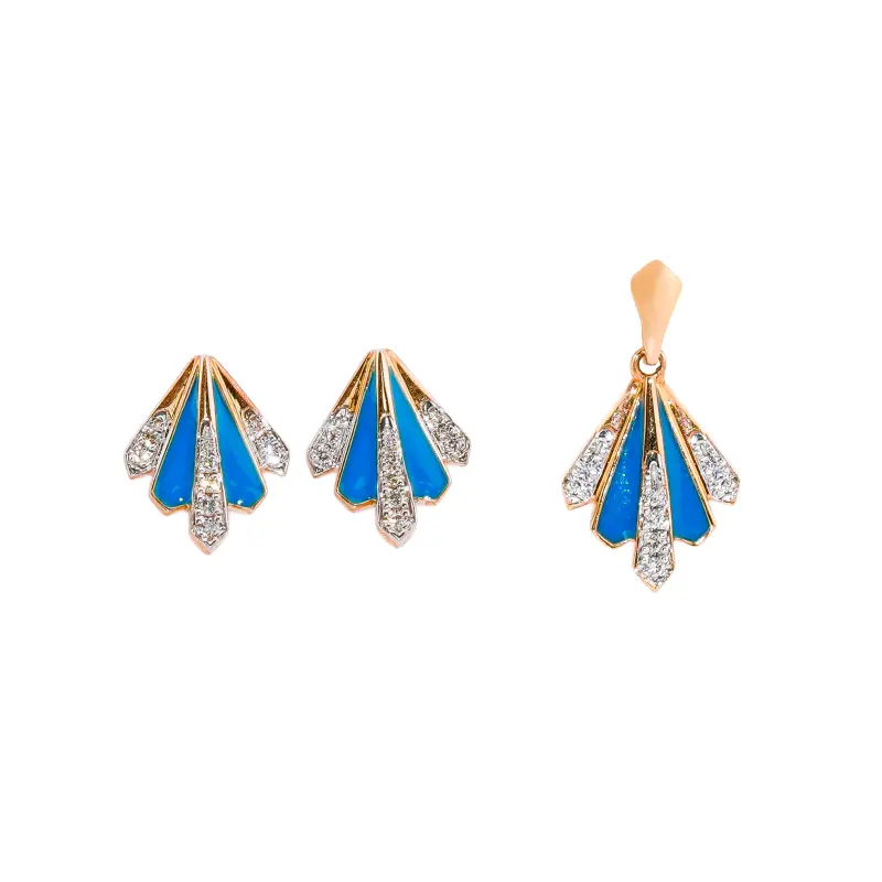 AZURE ART DECO SET