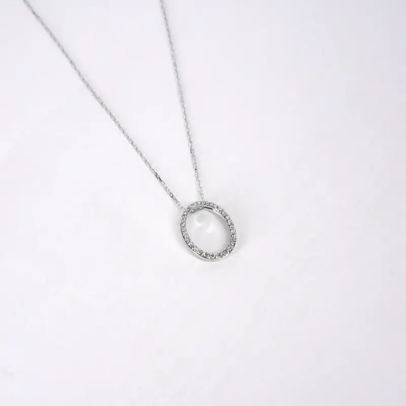 HALO OVAL NECKLACE
